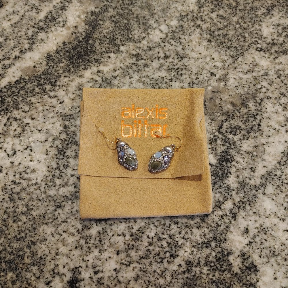 Alexis Bittar French Hook Dangle Earrings. Earrings will come with suede pouch. - Picture 3 of 5